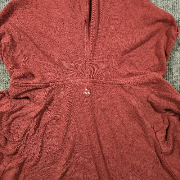 prAna Terracotta Graphic V-Neck Hoodie Pullover Size Small - Picture 9 of 10